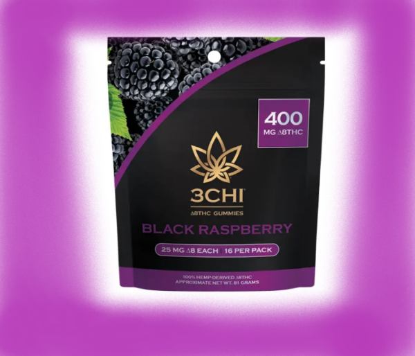 3CHI-Delta 8 Gummies 400mg-Black Raspberry