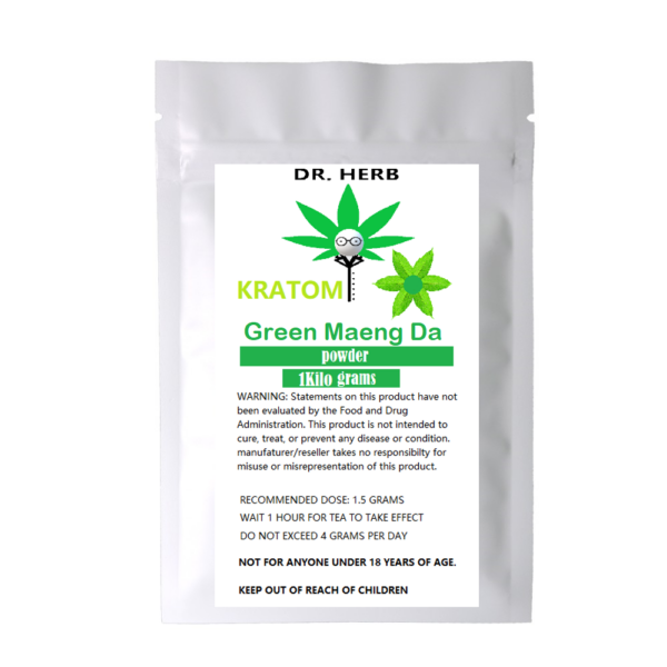 DR. HERB Kratom Powder-1Kilo-Green Maeng Da