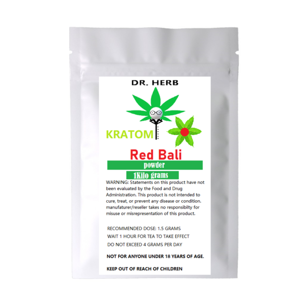 DR. HERB Kratom Powder- 1Kilo-Red Bali