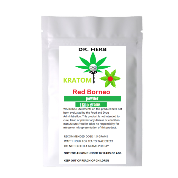 DR. HERB Kratom Powder- 1Kilo-Red Borneo