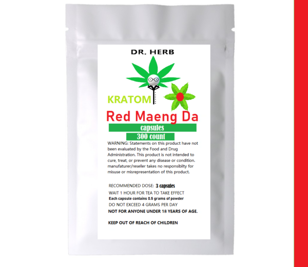 Dr. Herb Kratom Capsules-Red Maeng Da 300