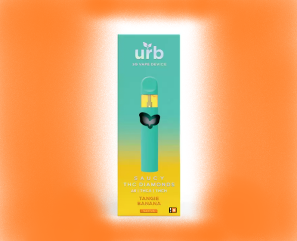 Urb Saucy THC Diamonds- 3ml Disposable device-Tangie Banana