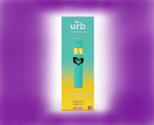 Urb Saucy THC Diamonds- 3ml Disposable device-Purple Urkle