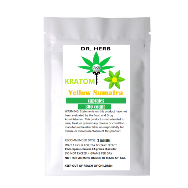 Dr. Herb Kratom Capsules-Yellow Sumatra 300